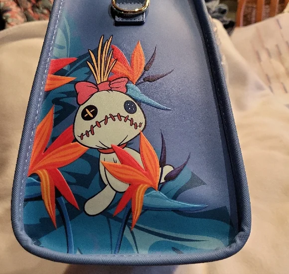 Loungefly Stitch Tropical Bird Of Paradise Blue Tote NWT Beautifully Embroidered - Picture 11 of 12